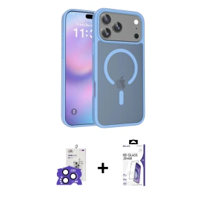 ieg™ iPhone 17 Pro Max Kılıf Siluet Minimal Prime - Siyah Bilvis 3X AR HD Cam Ekran Koruyucu + Bilvis Titan Kamera Lens - LT