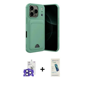 ieg™ iPhone 17 Pro Max Kılıf Vadi Çizgi Prime - Şeffaf Pasifik Cam Ekran Koruyucu + Bilvis Titan Kamera Lens - LT
