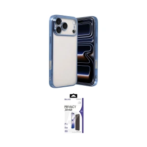 ieg™ iPhone 17 Pro Max Kılıf Vadi Minimal - Siyah Bilvis 3X AR Hayalet Cam Ekran Koruyucu