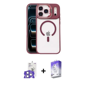ieg™ iPhone 17 Pro Max Kılıf Yadigar Asil Koleksiyonu - Siyah Bilvis 5in1 3D Magic Cam Ekran Koruyucu + Bilvis Titan Kamera Lens - GS
