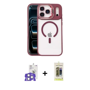ieg™ iPhone 17 Pro Max Kılıf Yadigar Asil Koleksiyonu - Siyah Joko Magic 5D Hayalet Cam + Bilvis Titan Kamera Lens - GS