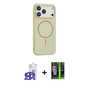 ieg™ iPhone 17 Pro Max Kılıf Yankı Form Serisi - Şeffaf 360 Full Body Arka Koruyucu + Bilvis Titan Kamera Lens - LT