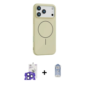 ieg™ iPhone 17 Pro Max Kılıf Yankı Form Serisi - Siyah Joko Magic 5D Cam + Bilvis Titan Kamera Lens - LT
