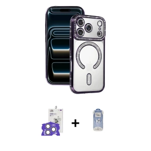 ieg™ iPhone 17 Pro Max Kılıf Zirve Doku Prime - Siyah Joko Magic 5D Cam + Bilvis Titan Kamera Lens - GS