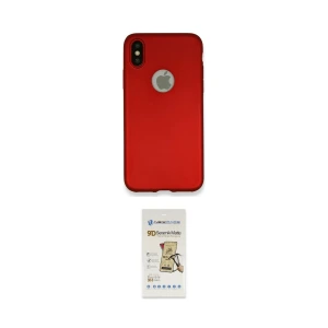 ieg™ iPhone X Kılıf Kozmos Yansıma Özel Seri - Siyah Mat Seramik Nano Ekran Koruyucu
