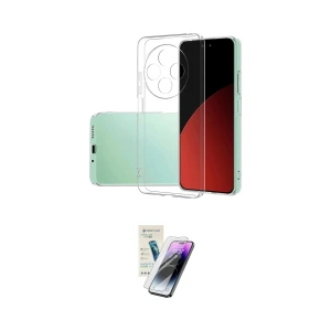 ieg™ Redmi 14C Kılıf Zirve Doku - Şeffaf Pasifik Cam Ekran Koruyucu
