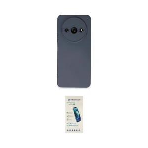 ieg™ Redmi A3 4G Kılıf Ahenk Serisi - Şeffaf Pasifik Cam Ekran Koruyucu
