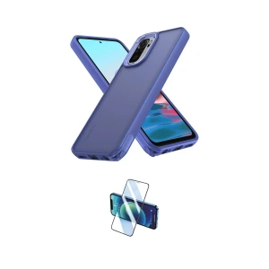 ieg™ Redmi Note 10 Pro Kılıf Atlas Form - Siyah 3D Antistatik Cam Ekran Koruyucu