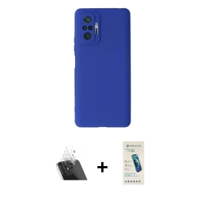 ieg™ Redmi Note 10 Pro Kılıf Kozmos Yansıma Özel Seri - Şeffaf Pasifik Cam Ekran Koruyucu + Kamera Lens Koruma Cam - SF