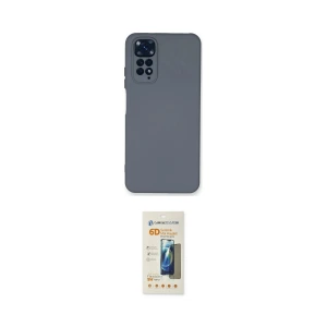 ieg™ Redmi Note 11 Kılıf Ahenk Serisi - Siyah 6D Mat Seramik Hayalet Nano Ekran Koruyucu
