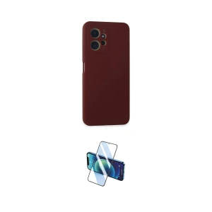 ieg™ Redmi Note 12 4G Kılıf Ahenk Serisi - Siyah 3D Antistatik Cam Ekran Koruyucu