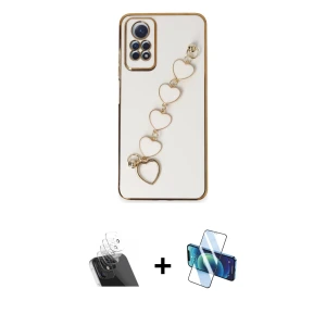 ieg™ Redmi Note 12 Pro 4G Kılıf Nova Işık Prime - Siyah 3D Antistatik Cam Ekran Koruyucu + Kamera Lens Koruma Cam - SF