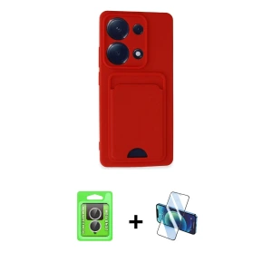 ieg™ Redmi Note 13 Pro 4G Kılıf Vadi Çizgi Prime - Siyah 3D Antistatik Seramik Nano Ekran Koruyucu + Raze Metal Kamera Lens - GS