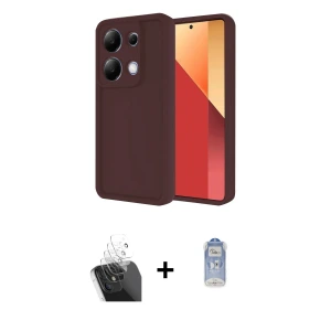 ieg™ Redmi Note 13 Pro 4G Kılıf Yankı Yansıma Özel Seri - Siyah Joko Magic 5D Cam + Kamera Lens Koruma Cam - SF