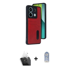 ieg™ Redmi Note 13 Pro 4G Kılıf Yörünge Işık Serisi - Siyah Joko Magic 5D Cam + Kamera Lens Koruma Cam - SF
