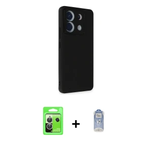 ieg™ Redmi Note 13 Pro 5G Kılıf Akış Asil Koleksiyonu - Siyah Joko Magic 5D Cam + Raze Metal Kamera Lens - GS