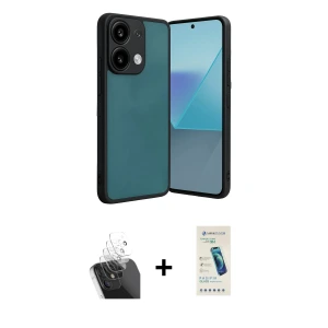 ieg™ Redmi Note 13 Pro 5G Kılıf Kıvılcım Işık Serisi - Şeffaf Pasifik Cam Ekran Koruyucu + Kamera Lens Koruma Cam - SF
