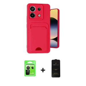 ieg™ Redmi Note 13 Pro 5G Kılıf Vadi Çizgi Prime - Siyah 6D Antistatik Mat Seramik Hayalet Nano Ekran Koruyucu + Raze Metal Kamera Lens - SH