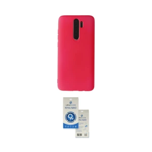 ieg™ Redmi Note 8 Pro Kılıf Kozmos Yansıma Özel Seri - Şeffaf Royal Nano Ekran Koruyucu