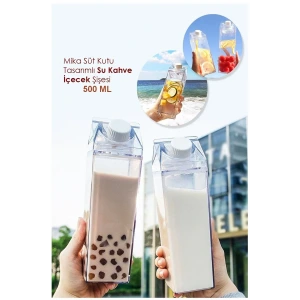 ieg™ Süt Kutusu Tasarımlı İçecek Şişesi