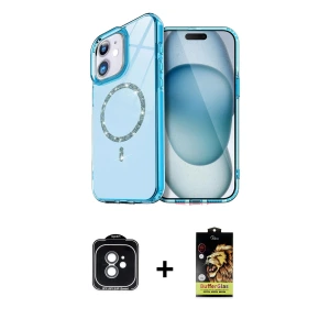 iPhone 11 Kılıf Kıvılcım Form Prime - Siyah Buffer Cam Ekran Koruyucu + PVD Metal Kamera Lens - YL
