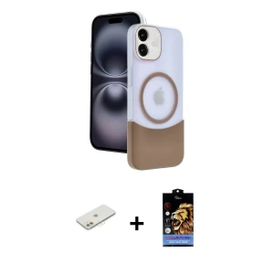 iPhone 11 Kılıf Kozmos Form Özel Seri - Siyah Buffer Hayalet Cam Ekran Koruyucu + Renkli Kamera Lens Koruma Cam - TU