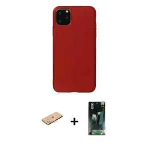 iPhone 11 Pro Max Kılıf Kozmos Yansıma Özel Seri - Şeffaf 360 Full Body Arka Koruyucu + Renkli Kamera Lens Koruma Cam - TU