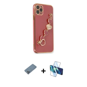 iPhone 11 Pro Max Kılıf Nova Işık Prime - Siyah 3D Antistatik Seramik Nano Ekran Koruyucu + Shine Kamera Lens Koruma Cam - SABE
