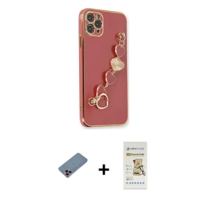 iPhone 11 Pro Max Kılıf Nova Işık Prime - Siyah Mat Seramik Nano Ekran Koruyucu + Shine Kamera Lens Koruma Cam - PE