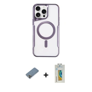 iPhone 11 Pro Max Kılıf Yadigar Klasik Özel Seri - Siyah Polymer Nano Ekran Koruyucu + Metal Kamera Lens Koruma Cam - GD