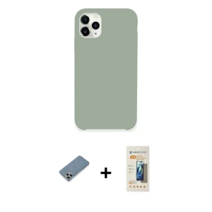 iPhone 11 Pro Max Kılıf Zirve Modern Özel Seri - Siyah 6D Mat Seramik Hayalet Nano Ekran Koruyucu + Metal Kamera Lens Koruma Cam - GS
