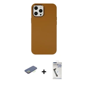 iPhone 12 Pro Max Kılıf Çekirdek Çizgi - Şeffaf Uv Polymer Nano Ekran Koruyucu + Renkli Kamera Lens Koruma Cam - YL
