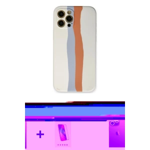 iPhone 12 Pro Max Kılıf Yadigar Çizgi - Siyah Joko 5D Cam + Neon Fosforlu Kamera Lens - YL