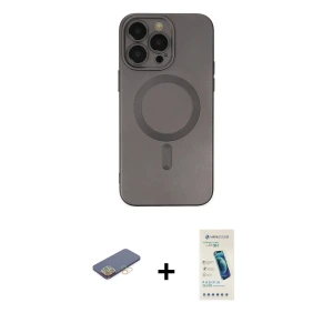 iPhone 13 Pro Max Kılıf Akış Minimal Özel Seri - Şeffaf Pasifik Cam Ekran Koruyucu + Renkli Kamera Lens Koruma Cam - SI