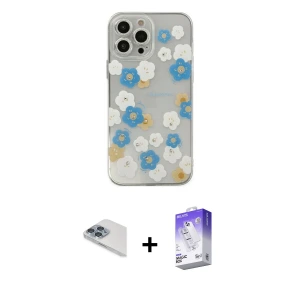 iPhone 13 Pro Max Kılıf Eksen Asil Prime - Siyah Bilvis 5in1 3D Magic Cam Ekran Koruyucu + Pers Alüminyum Kamera Lens - SABE