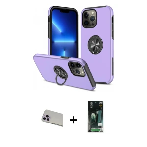 iPhone 13 Pro Max Kılıf Odak Form Prime - Şeffaf 360 Full Body Arka Koruyucu + Rainbow Kamera Lens Koruma Cam - MR