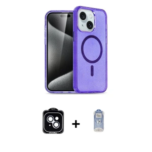 iPhone 14 Kılıf Nova Asil Prime - Siyah Joko Magic 5D Cam + PVD Metal Kamera Lens - MI