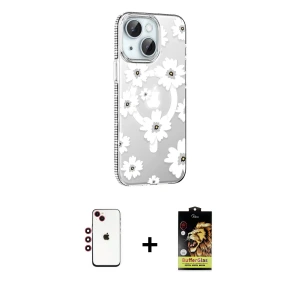 iPhone 14 Kılıf Yörünge Işık Prime - Siyah Buffer Cam Ekran Koruyucu + Shine Kamera Lens - KI