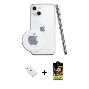 iPhone 14 Kılıf Zirve Doku - Siyah Buffer Cam Ekran Koruyucu + Diamond Kamera Lens - PE