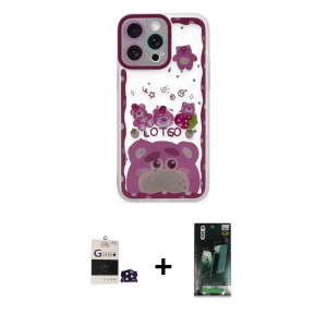 iPhone 14 Pro Max Kılıf Çekirdek Asil - Şeffaf 360 Full Body Arka Koruyucu + Bilvis Titan Kamera Lens - DNMR
