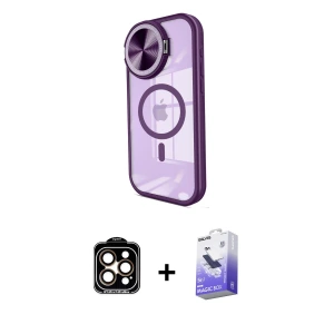 iPhone 14 Pro Max Kılıf Kıvılcım Modern Koleksiyonu - Siyah Bilvis 5in1 5D Magic Hayalet Cam Ekran Koruyucu + PVD Metal Kamera Lens - TU