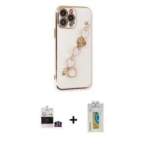 iPhone 14 Pro Max Kılıf Nova Işık Prime - Siyah Polymer Nano Ekran Koruyucu + Bilvis Titan Kamera Lens - GD