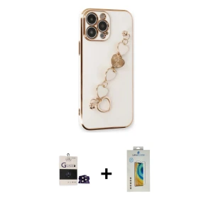 iPhone 14 Pro Max Kılıf Nova Işık Prime - Siyah Polymer Nano Ekran Koruyucu + Bilvis Titan Kamera Lens - SH