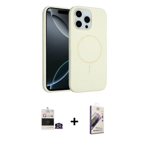 iPhone 14 Pro Max Kılıf Yankı Form Serisi - Siyah Bilvis 3D Mat Cam Ekran Koruyucu + Bilvis Titan Kamera Lens - GS