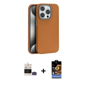iPhone 14 Pro Max Kılıf Zirve Modern Prime - Siyah Buffer Hayalet Cam Ekran Koruyucu + Bilvis Titan Kamera Lens - GS