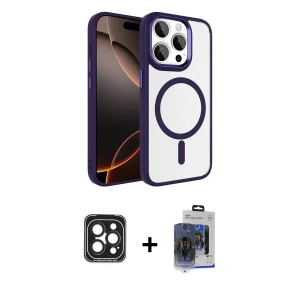 iPhone 15 Pro Max Kılıf Kıvılcım Prime - Siyah Vanessa Magic Cam + PVD Metal Kamera Lens - SH