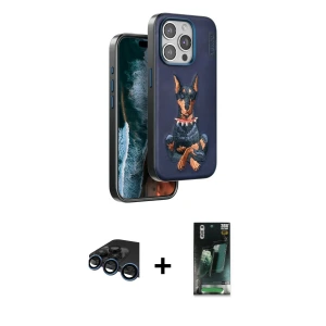 iPhone 15 Pro Max Kılıf Nova Form Koleksiyonu - Şeffaf 360 Full Body Arka Koruyucu + Raze Metal Kamera Lens - LT