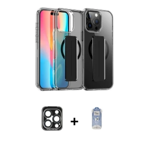 iPhone 15 Pro Max Kılıf Nova Işık Koleksiyonu - Siyah Joko Magic 5D Cam + PVD Metal Kamera Lens - LT