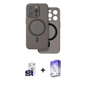 iPhone 16 Pro Max Kılıf Çekirdek Klasik - Siyah Bilvis 5in1 3D Magic Cam Ekran Koruyucu + Bilvis Titan Kamera Lens - TMGI