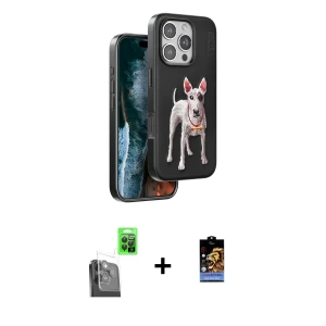 iPhone 16 Pro Max Kılıf Nova Form Koleksiyonu - Siyah Buffer Hayalet Cam Ekran Koruyucu + Raze Metal Kamera Lens - SH
